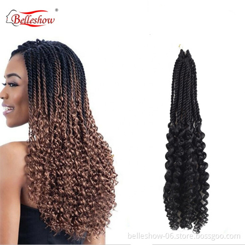 Hot sell wholesale 18inch Senegalese Twist Crochet with curly ends